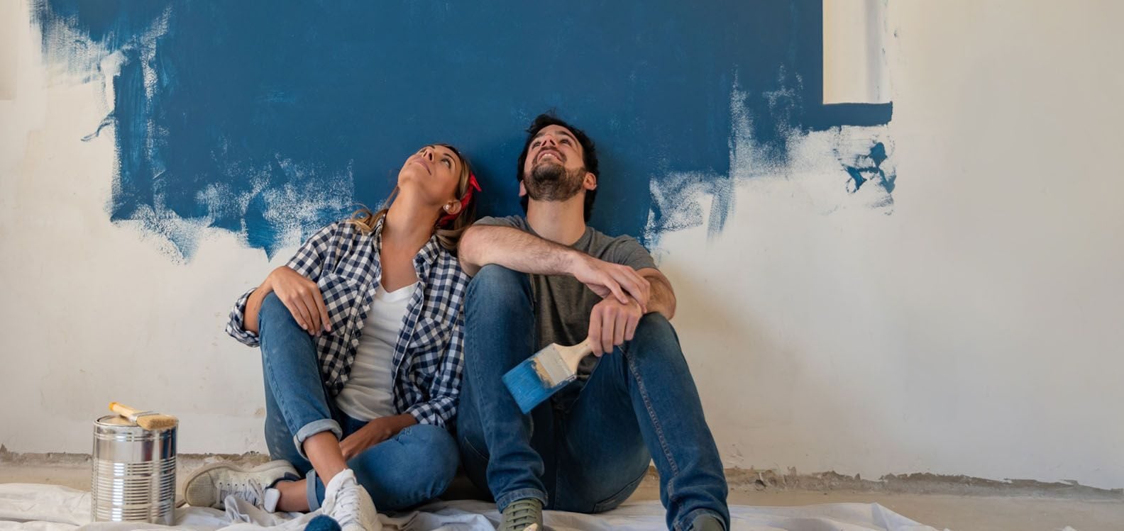 Medlåntaker og hovedlåntaker pusser opp sin nye bolig