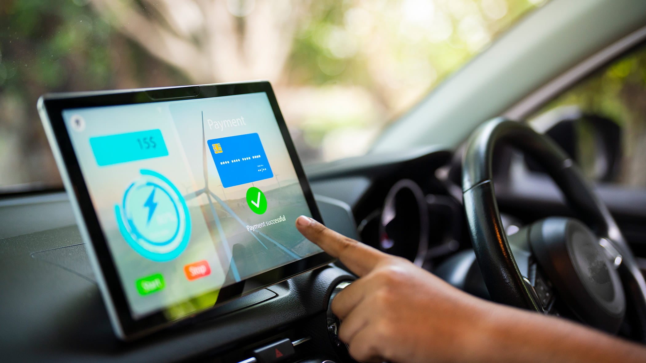 electrical car screen dashboard